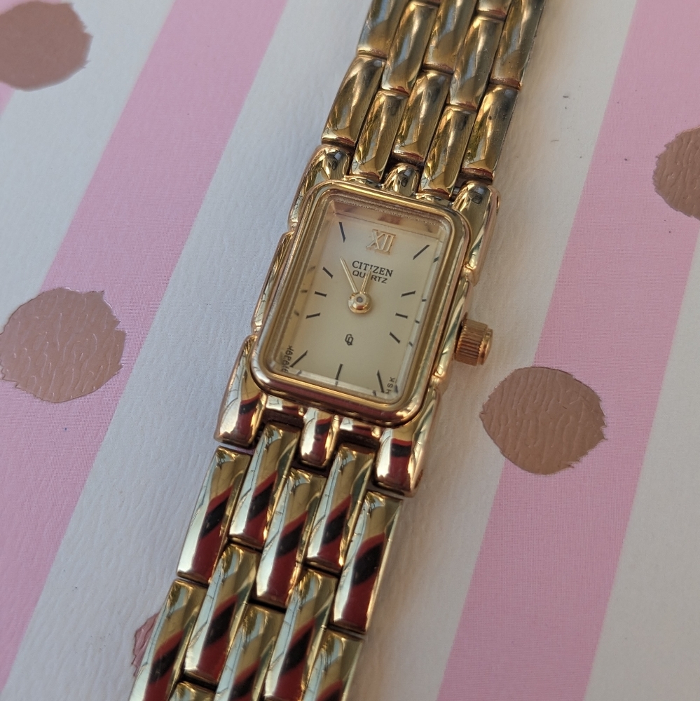 Ladies quartz Citizen Gold tone Stainless Steel watch metal band